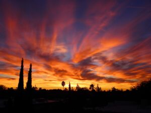 Boldly colored Tucson sunset